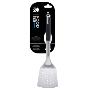 Espátula ranurada foodies 33,6x9,5x4,6cm en acero inoxidable + pbt masterpro