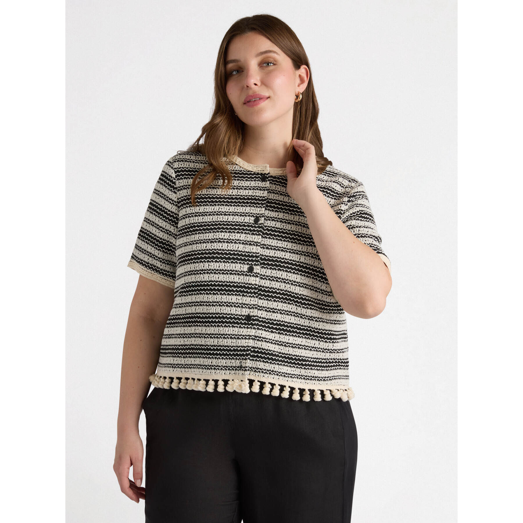 Fiorella Rubino - Camicia in stile etnico - Nero