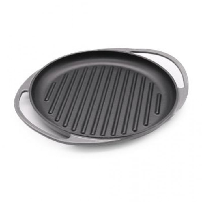 Plancha Grill Ronde Fonte émaillée Gris Dia 25cm