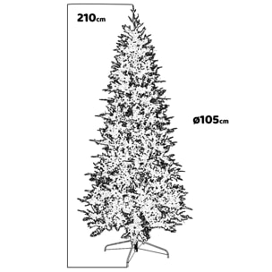 Venere - Albero di Natale effetto realistico in PE e PVC ø105x210H, 1571 rami