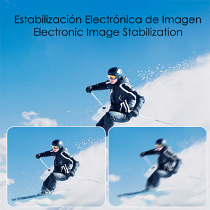 Camera Sportiva M81 TR 5k 30fps con 50 mpx, doppio schermo da 2" e 1.3" con moltissimi accessori sportivi e WIFI.