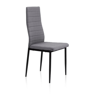 Pack 4 sillas de comedor Niza tejido Gris
