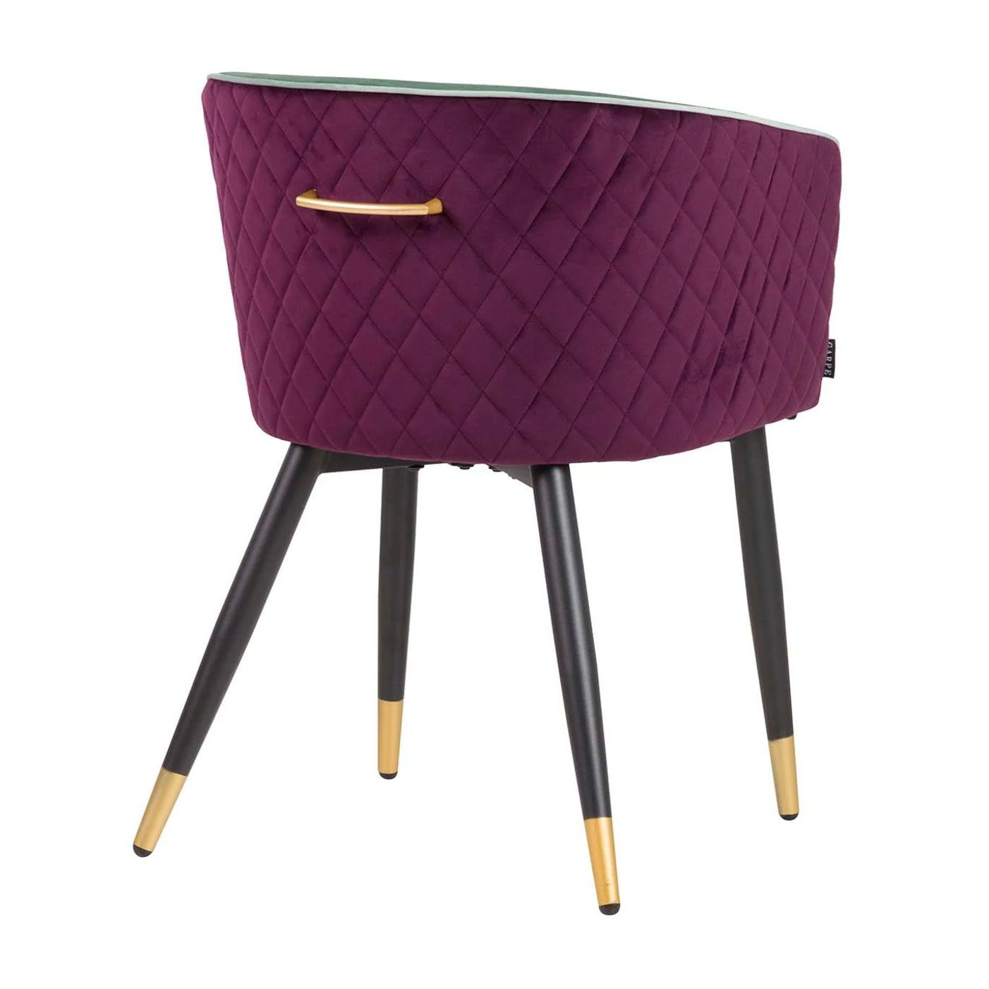 Silla Velvet Morado Y Verde 55x55x76 Cm