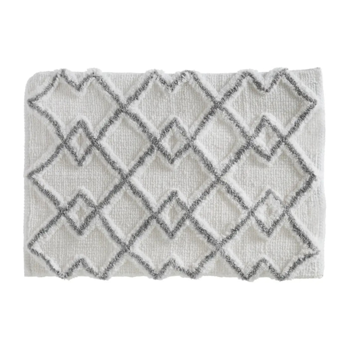 Tapis 50x75cm gris et blanc