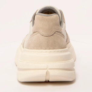 Zapatillas 1634 NAPPA-SILK SUEDE CREAM/ ATHENS color Cream