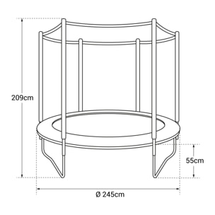 Trampoline réversible avec accessoires - Bleu