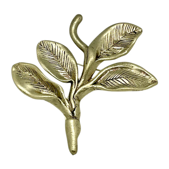 Broche Renacer en chapado dorado _latón vintage diseño Gloria Mago