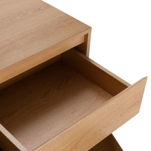 Aparador Tori 3 Puertas 3 cajones, Color Roble, 140 cm