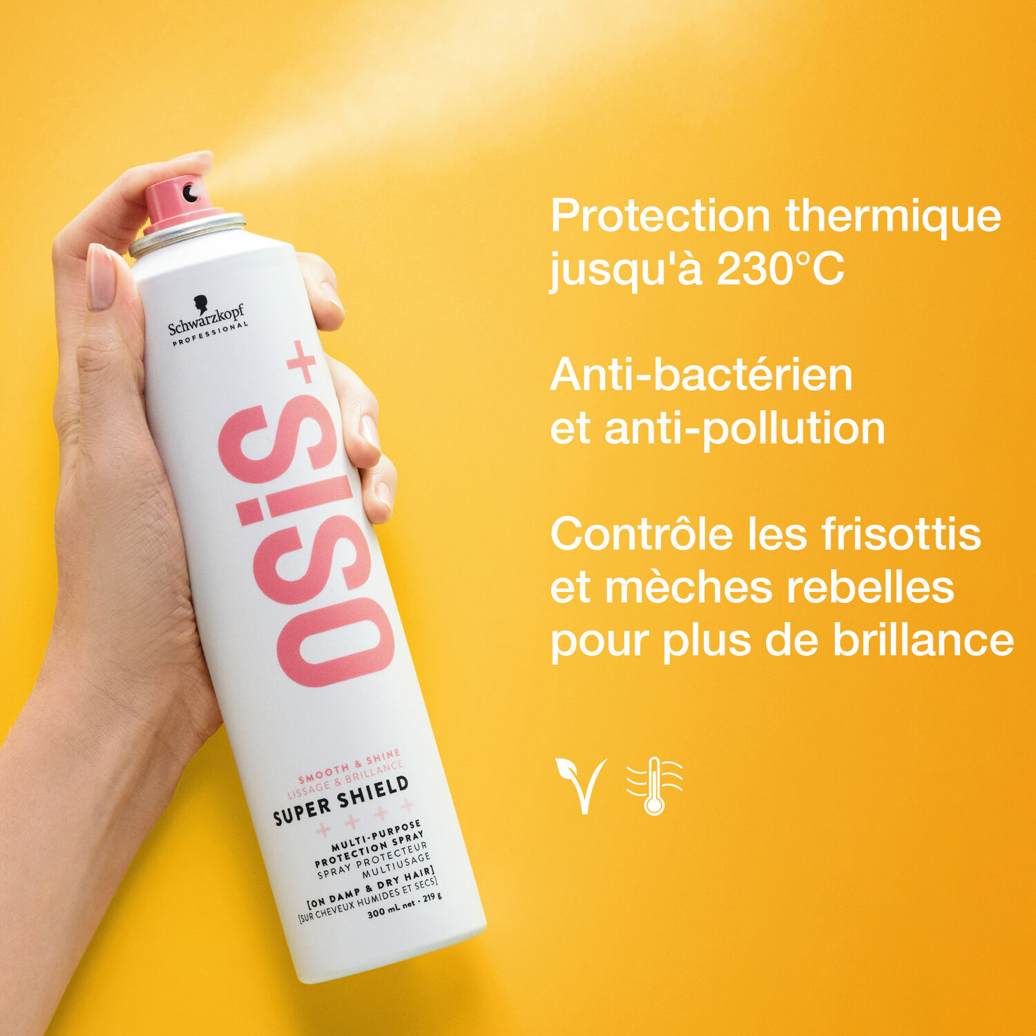 OSiS+ Super Shield 300ml - Spray Protecteur Multi-Usages 300 ml
