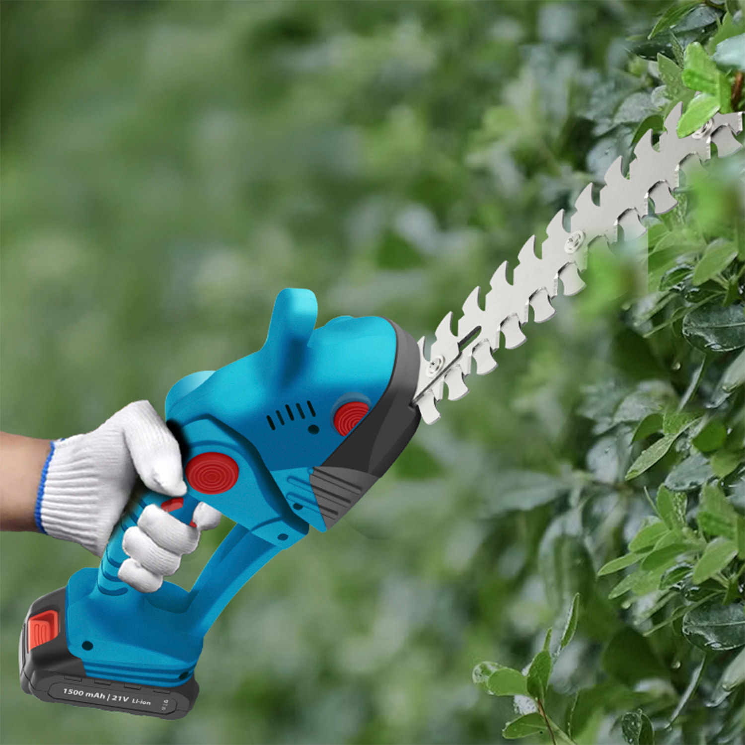 tagliasiepi elettrico con 1350 rpm 15000mAh.