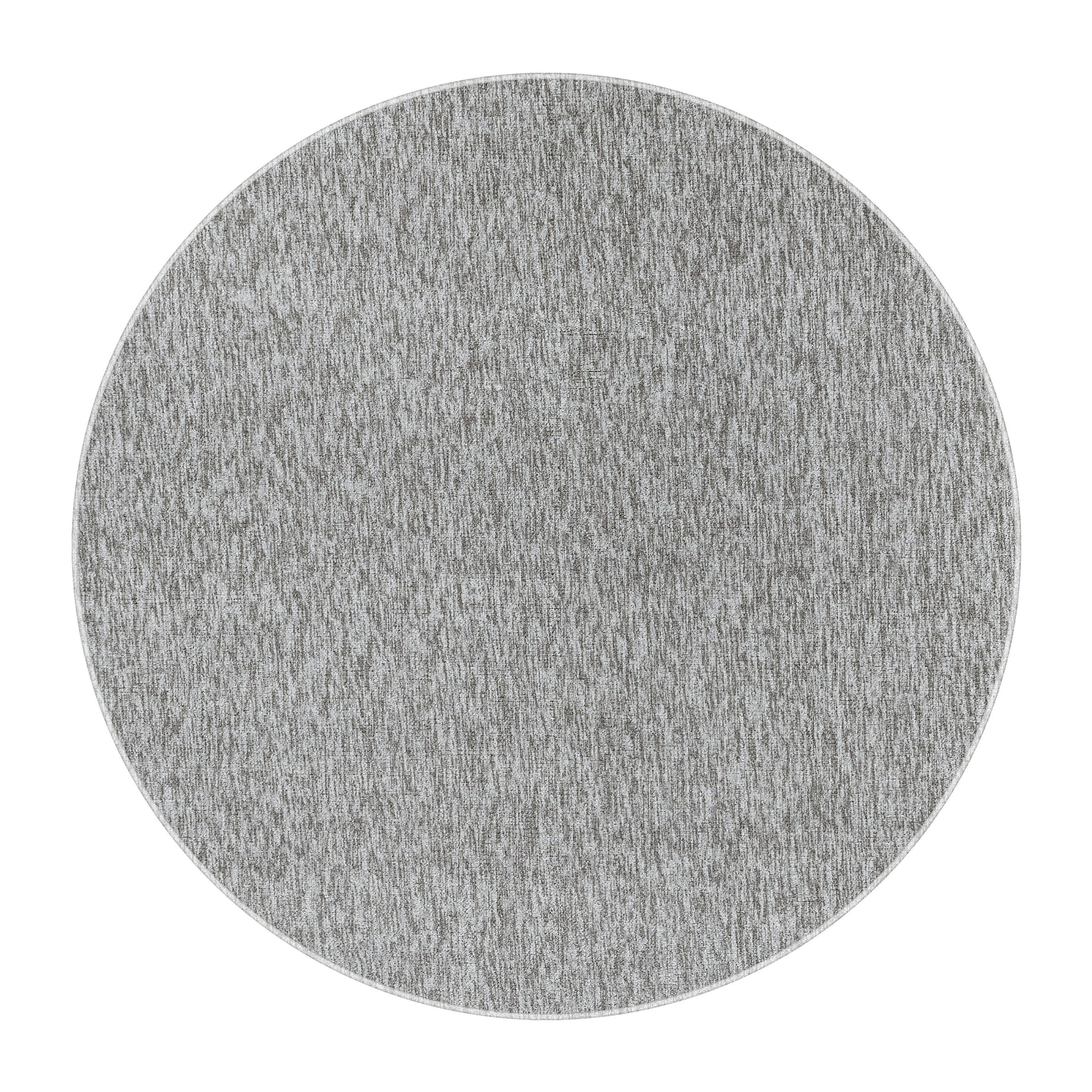 NADOR - Tapis rond de salon moderne Gris clair