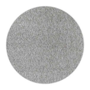 NADOR - Tapis rond de salon moderne Gris clair