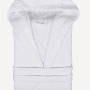 Albornoz capucha 450gr unisex blanco