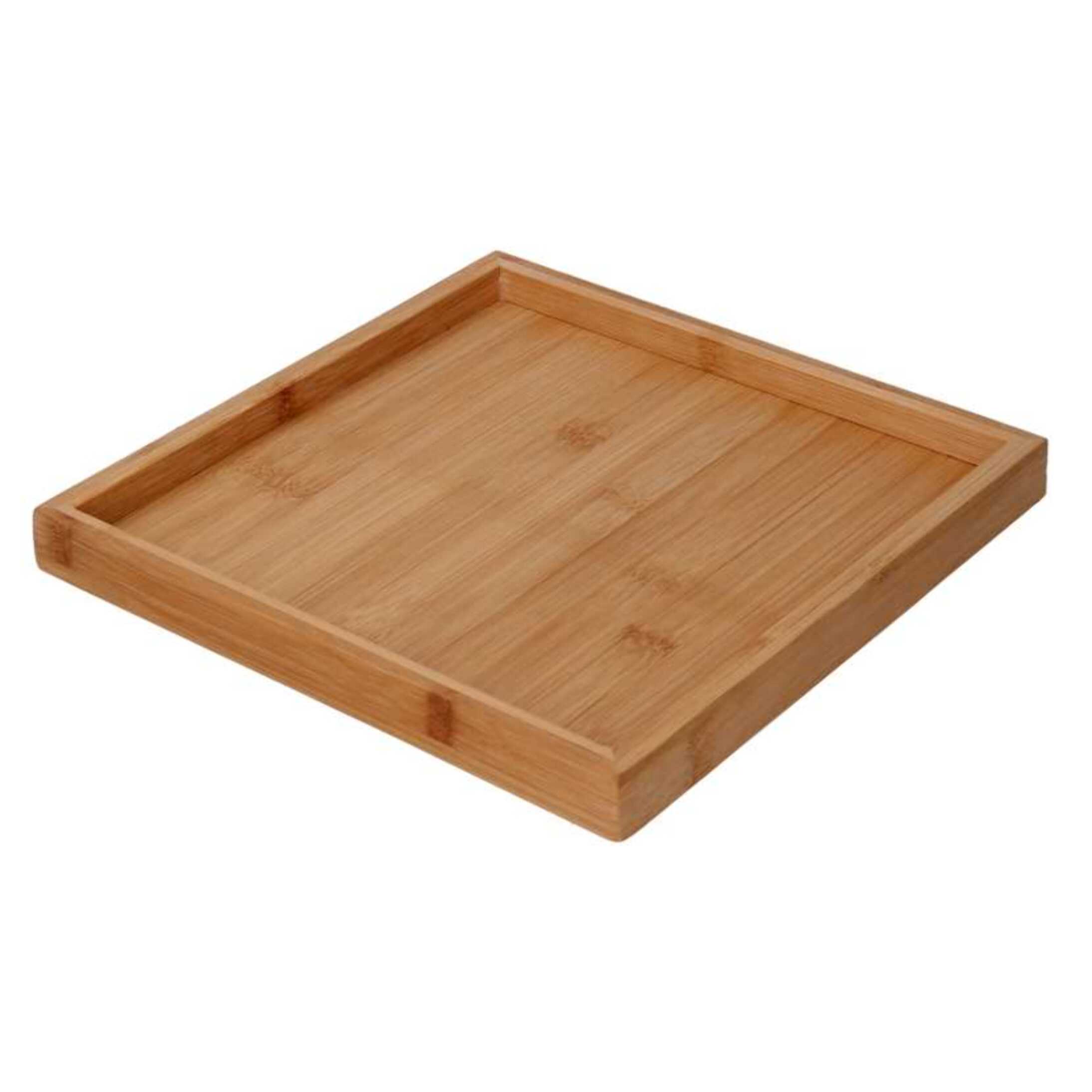 Vassoio in bambù naturale quadrato cm25x25h2,5