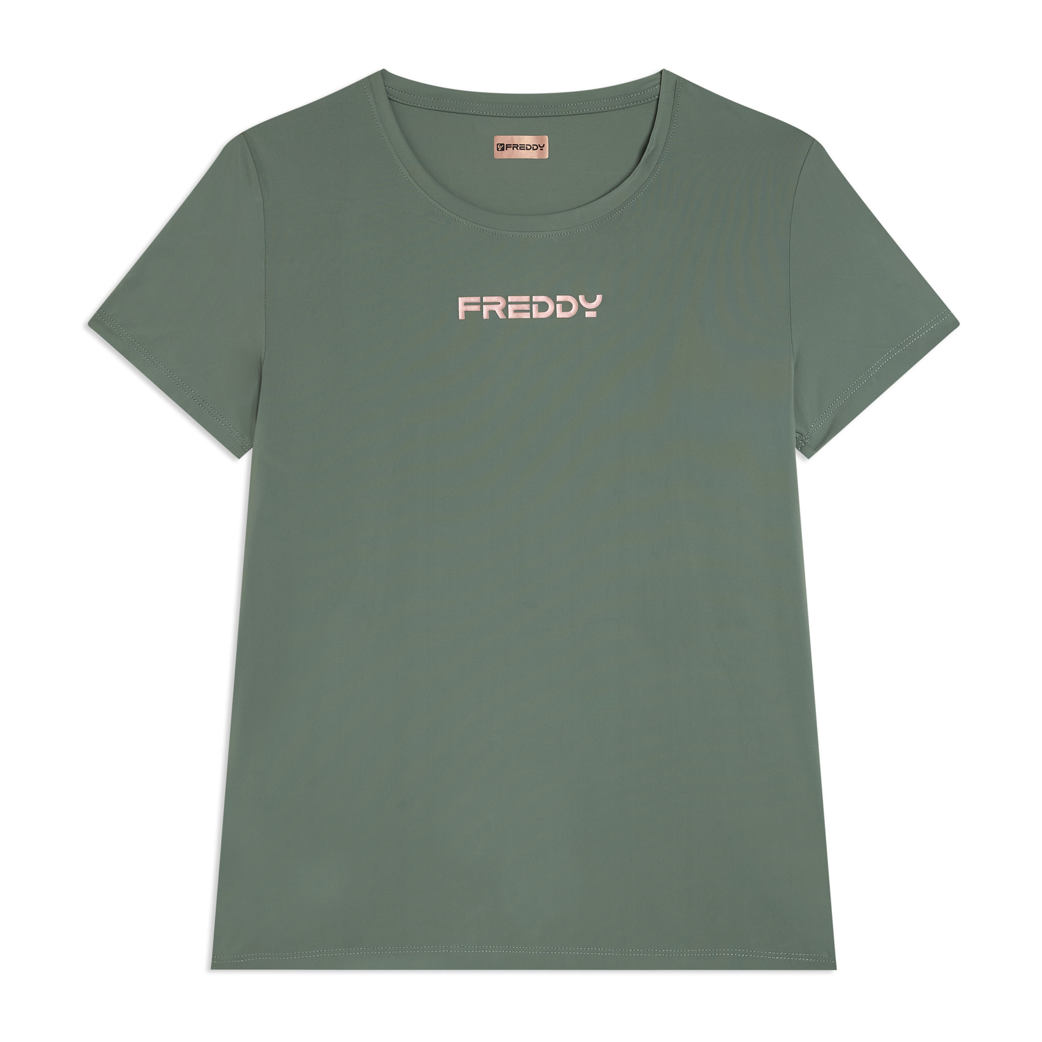 T-shirt regular in tessuto tecnico leggero