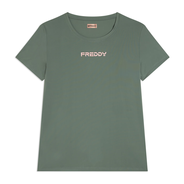 T-shirt regular in tessuto tecnico leggero