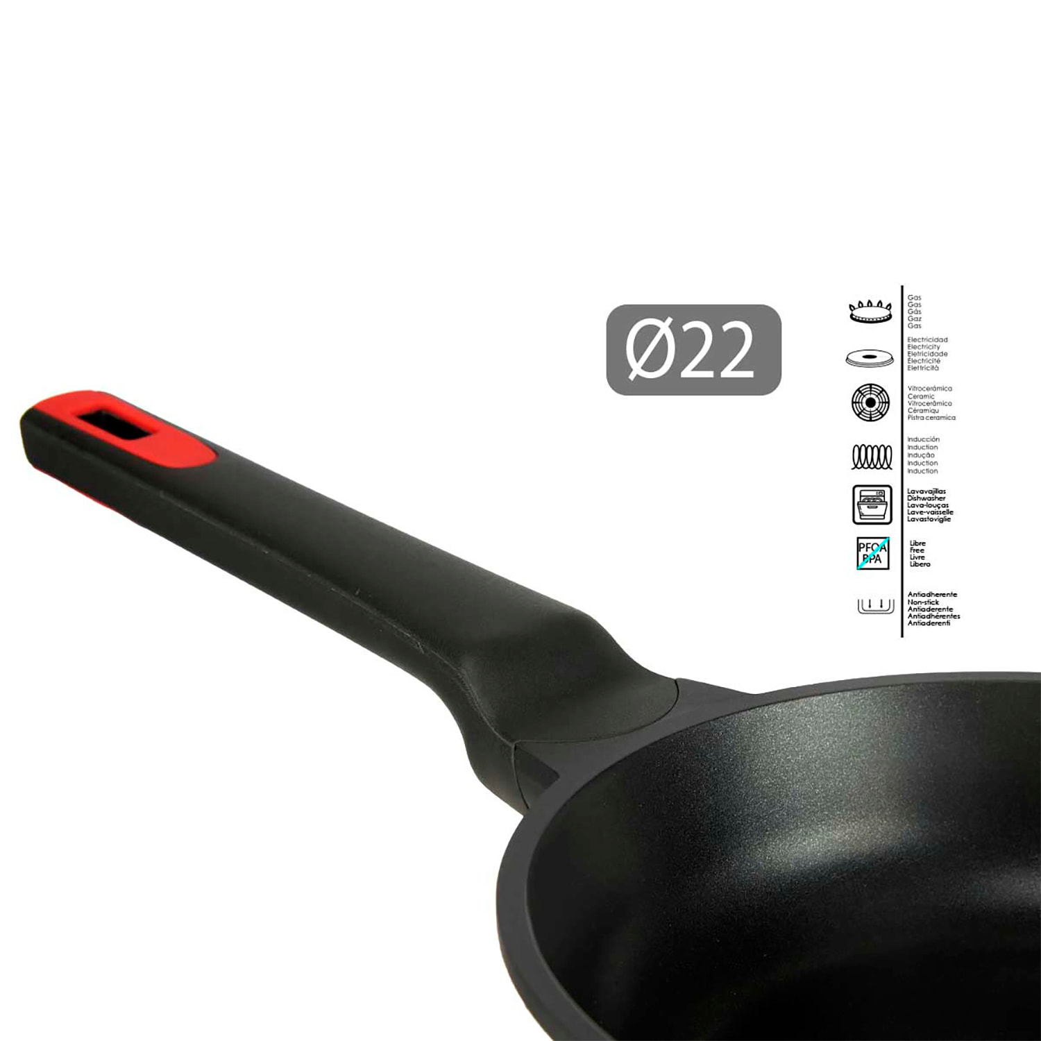 SARTEN 22CM AL FUNDIDO FULL INDUCTION MOLTEN