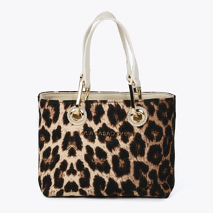 Mini borsa shopper stampa animalier