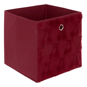 Panier de rangement Fraci 30x30cm Rouge Motifs Cerises