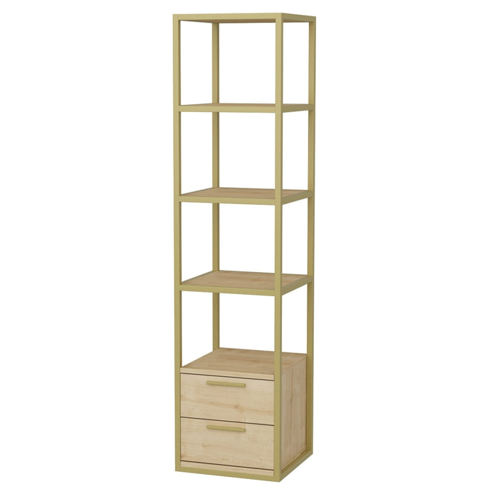 Librería, 100% tablero de aglomerado rechapado en melamina, color oro_x000D_
roble