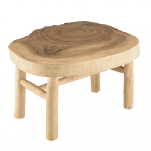 WILL - Table basse forme naturelle en branches de teck