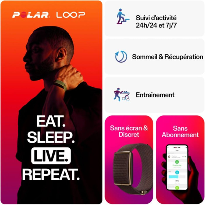 Tracker d'activité POLAR Loop Brown Copper