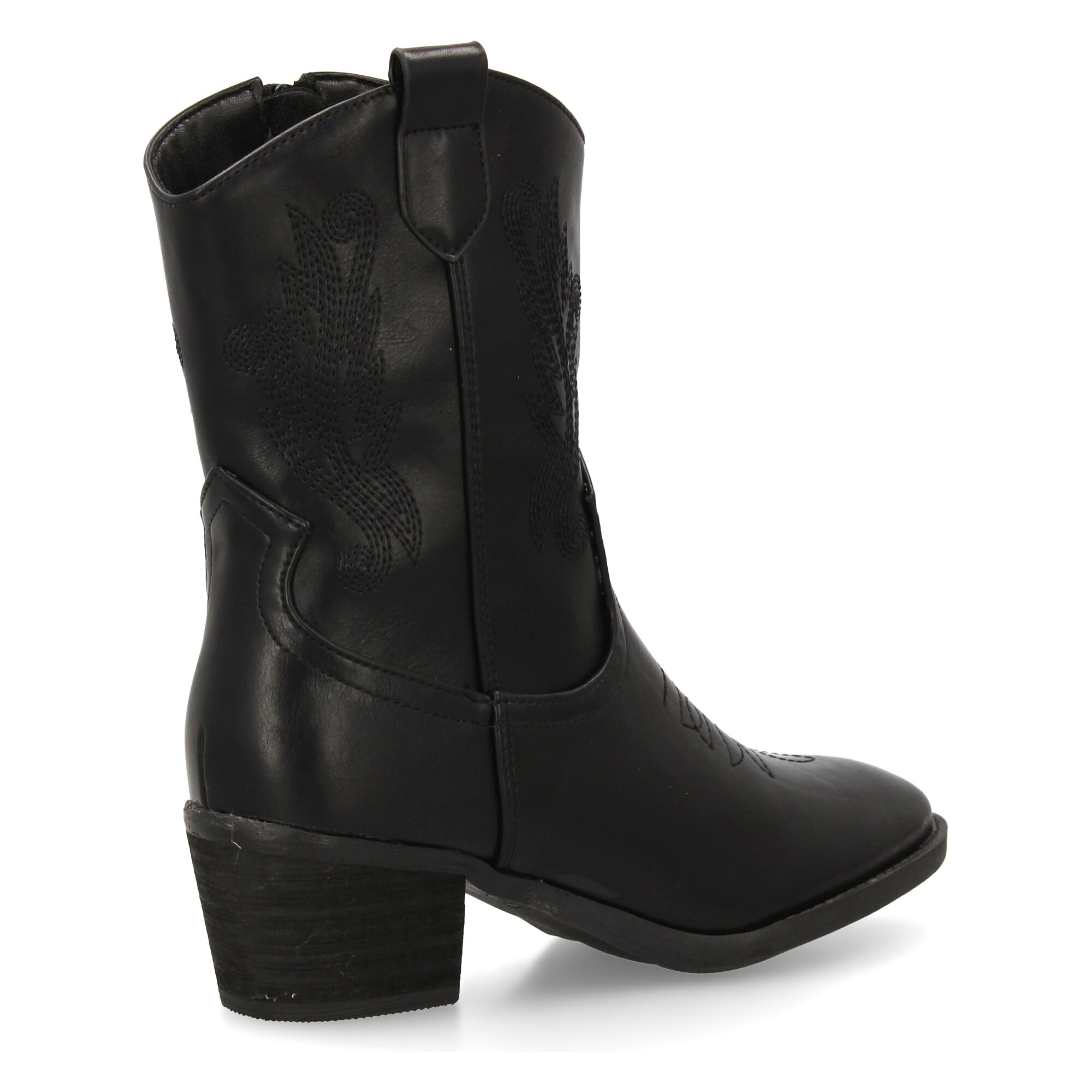 Botín cowboy mujer con bordados laterales