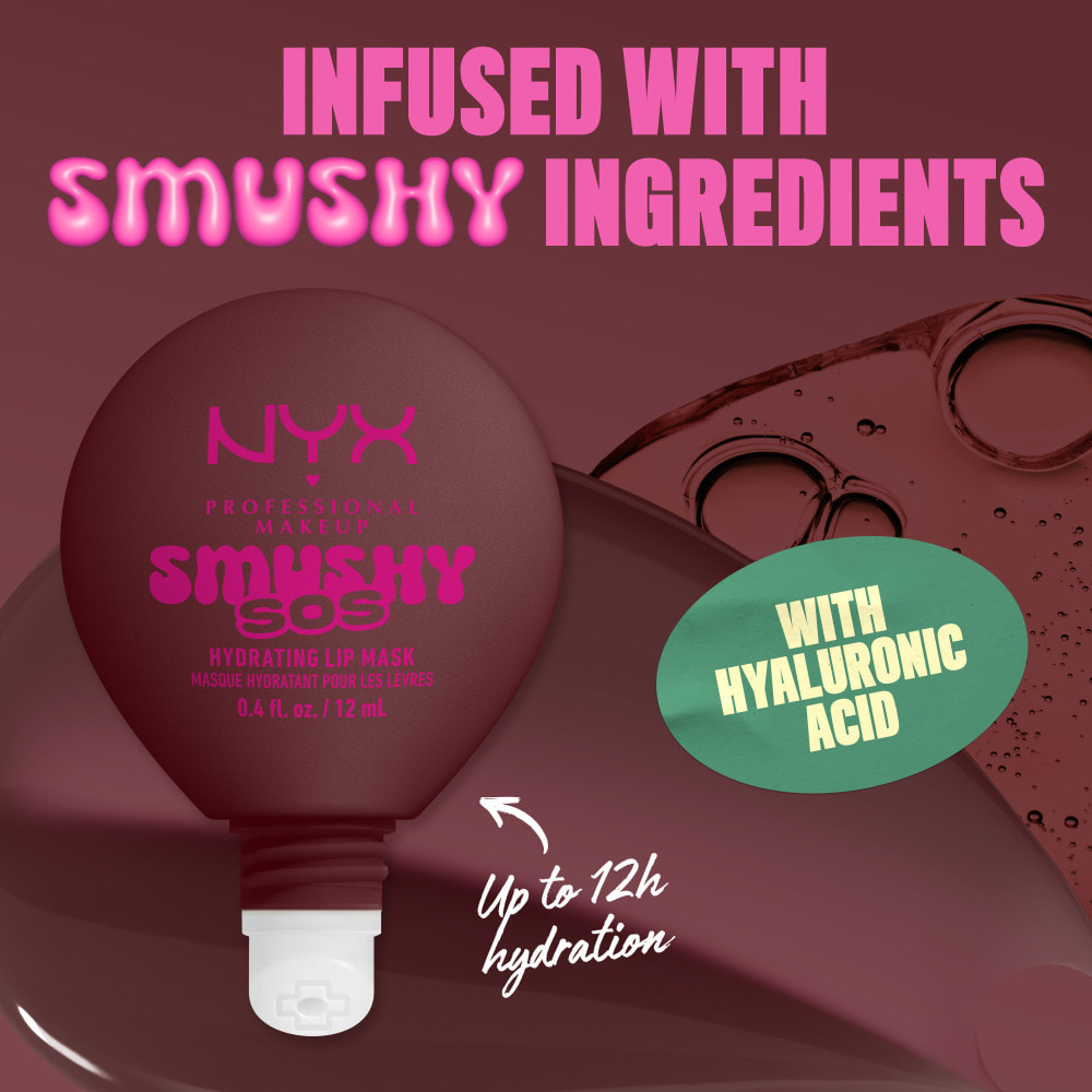 NYX Professional Makeup Smushy SOS Soin lèvres 2-en-1 Baume Jour & Masque Nuit COCONUT CALM