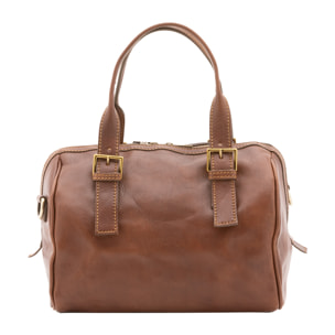 Borsa a bauletto  unisex In Vera pelle Made in Italy 29x27x13 cm