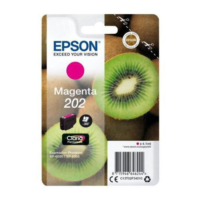 Cartouche d'encre EPSON Originale 202 Magenta Série Kiwi - C13T02E34010