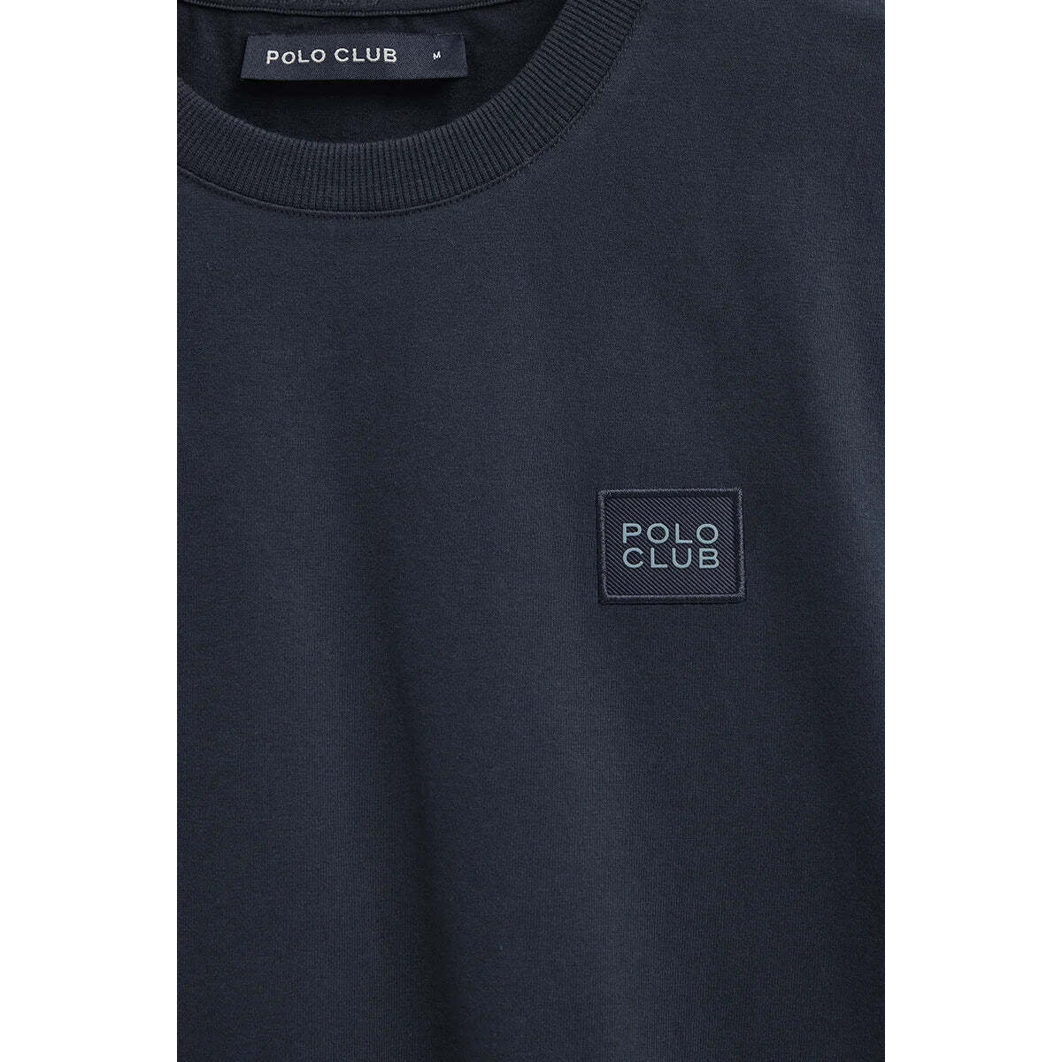 Camiseta azul marino de corte holgado con parche Polo Club