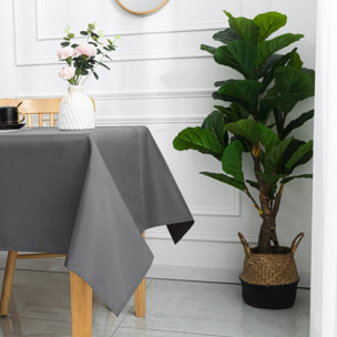 Nappe carrée et enduite antitache - Gris clair