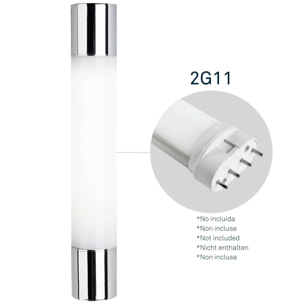 LEDS C4 Baño Aplique IP44 Dresde 370Mm 2G11 18W