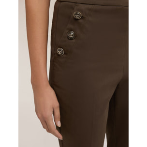 Motivi - Pantalones skinny de algodón técnico - Verde militare