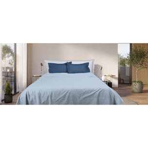 UNO CASA DESIGN Completo Letto Bice 25 Bicolor in Puro Cotone_Matrimoniale_avio