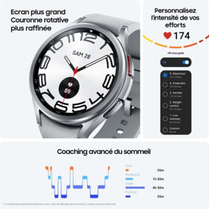 Montre connectée SAMSUNG Galaxy Watch6 Classic 4G Argent 43mm