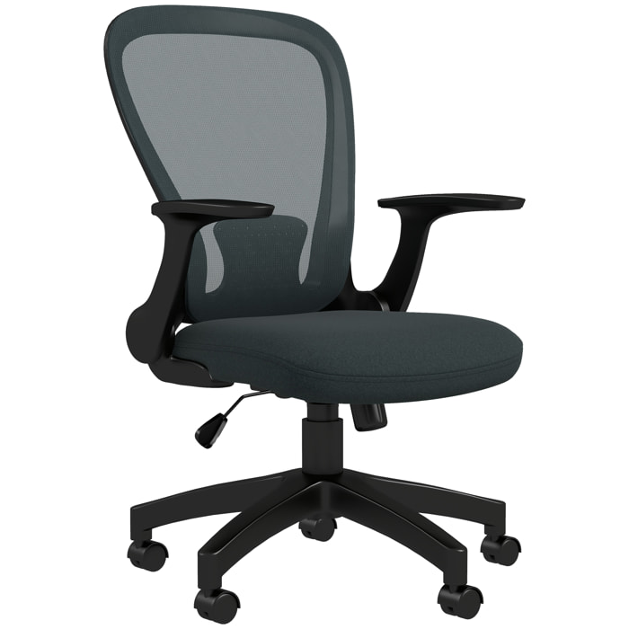 Chaise de bureau ergonomique - soutien lombaire, hauteur réglable, pivotante - noir anthracite