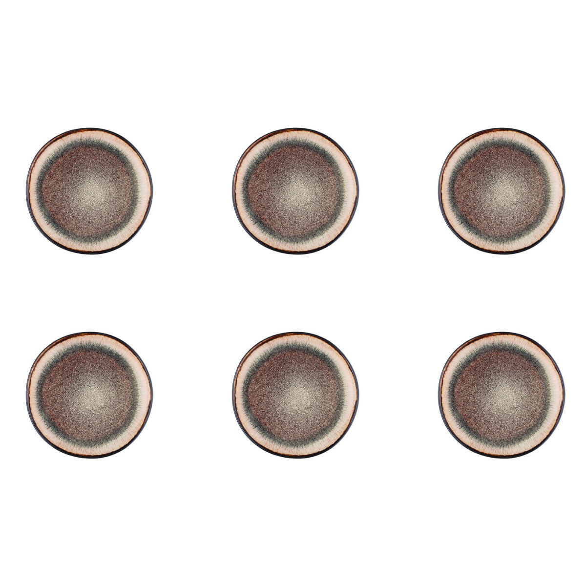 Assiette IRIS Ø16cm - 6 pièces - Marron sauvage