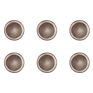 Assiette IRIS Ø16cm - 6 pièces - Marron sauvage