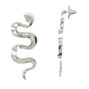 Pendiente Serpentina en plata 10µ