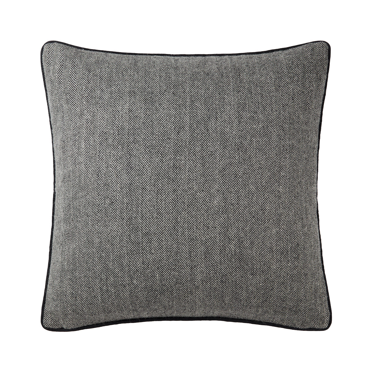 Housse de coussin en synthétique laine acrylique gris, James