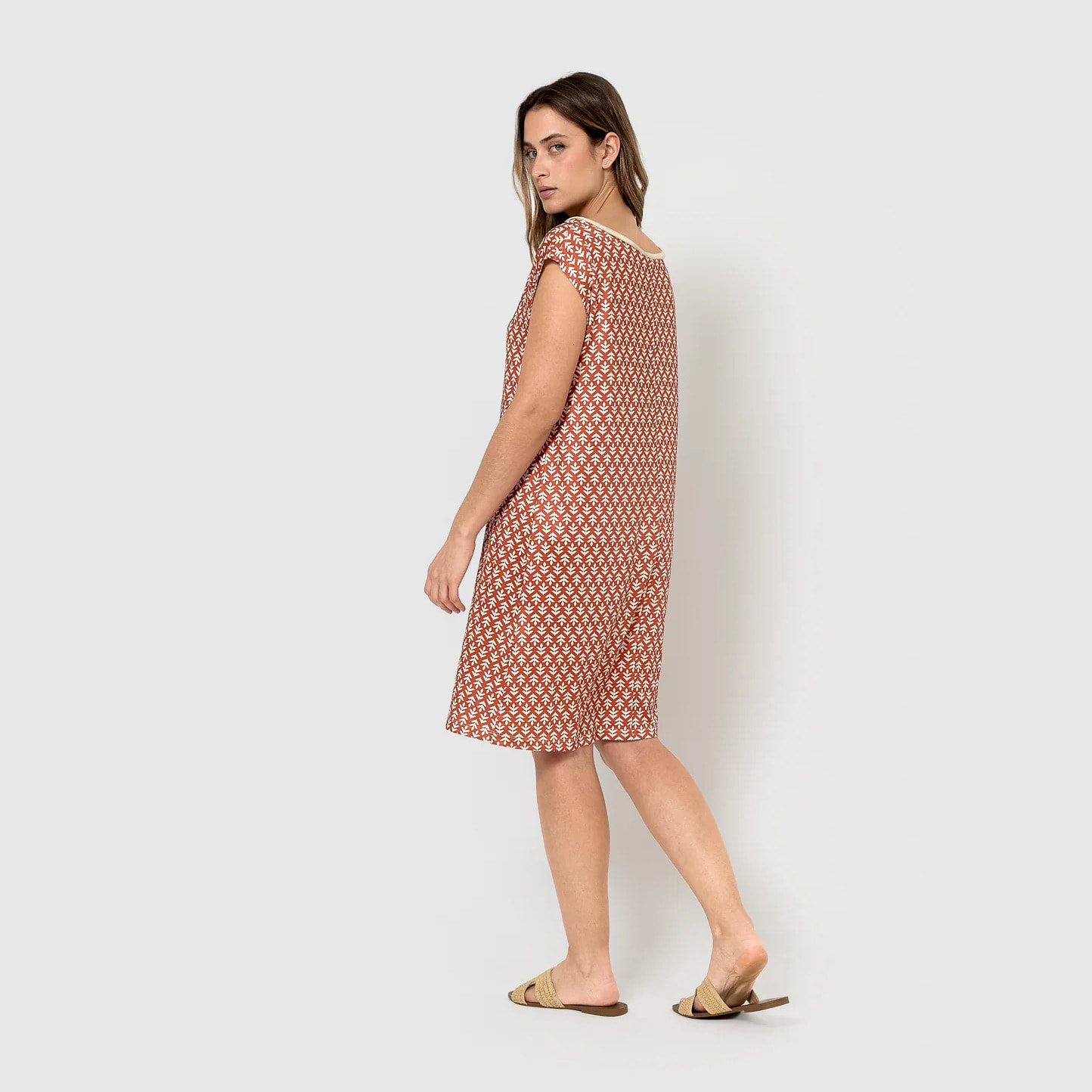 Vestido corto soft raga teja