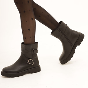 BIKER BASSO CON CINTURINO CAVIGLIA NERO