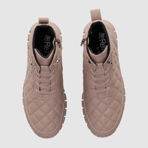 Botines de Piel - Taupe - Tacón: Bajo