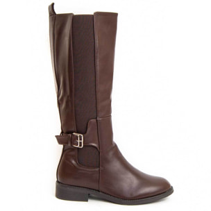 Bota De Tacón - Marron - Altura: 4 Cm