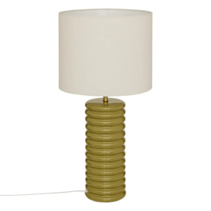 Lampe à poser champignon secteur Vinus vert Kaki H69cm