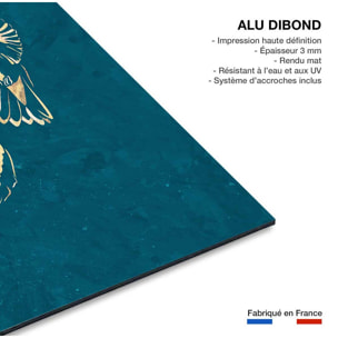 Tableau oiseaux colibri d'or  Tableau alu Dibond
