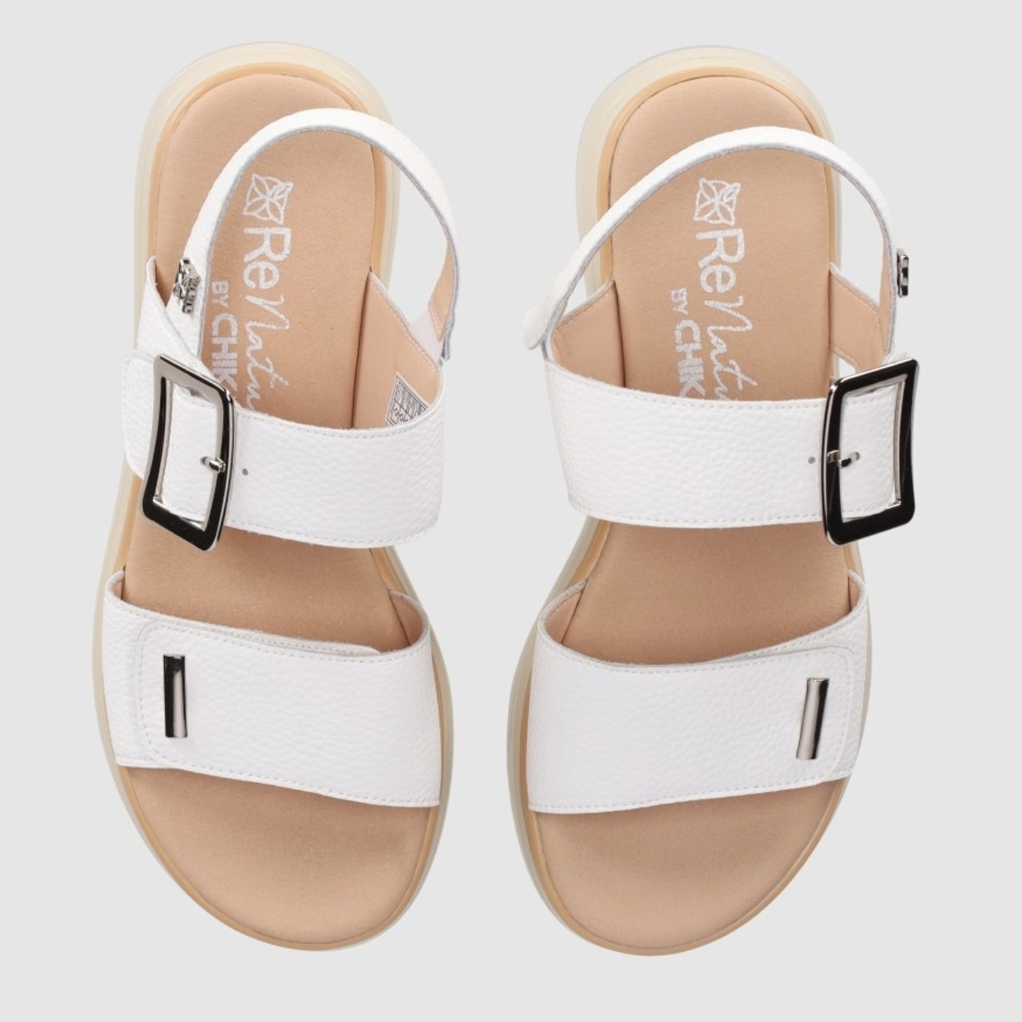 Sandalias de Piel - Blanco - Tacón: 5 cm