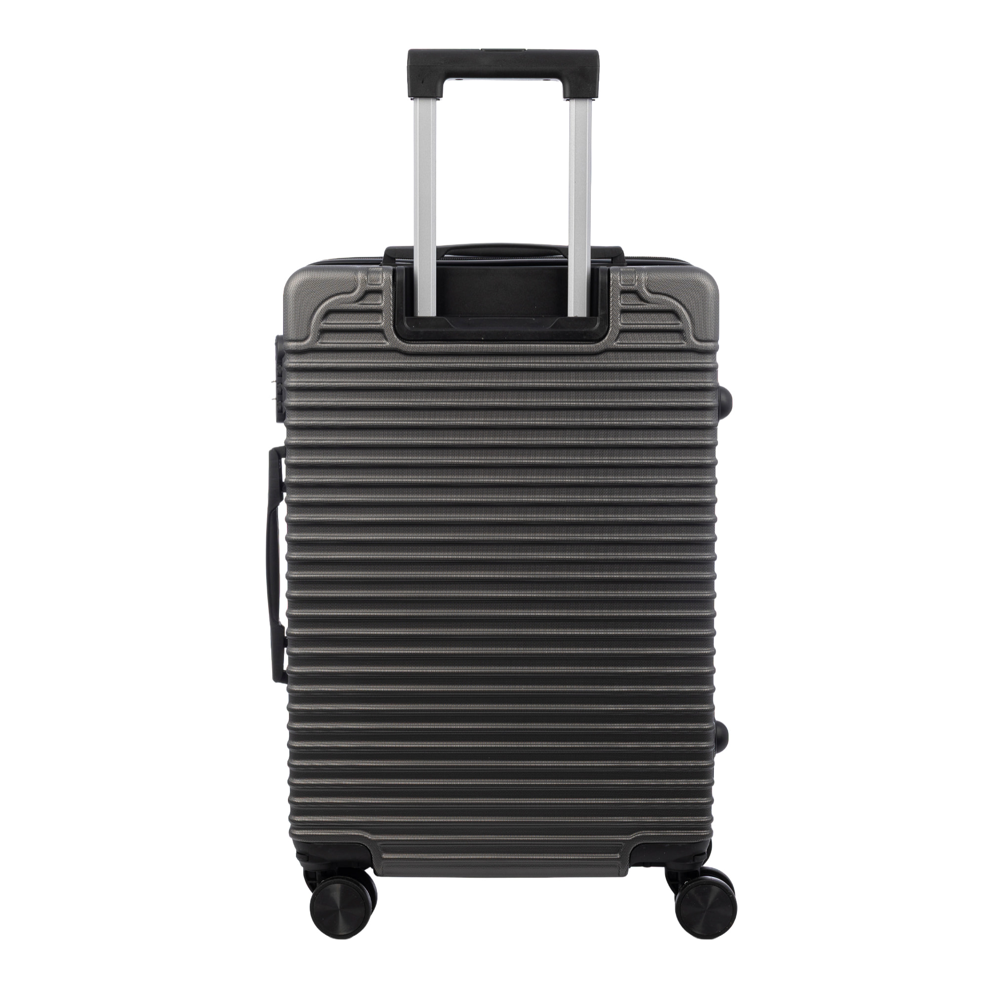Juego de 3 maletas Trolley, en material ligero ABS de alta resistencia con esquinas reforzadas. Cerradura numérica y 4 ruedas dobles extraíbles y giratorias 360°.