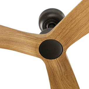 OUTWOOD L Ventilador de techo marrón/madera roble IP44 1X27